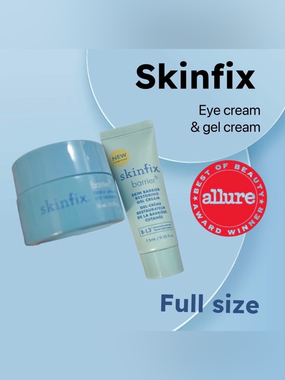 ✨HP✨🌟🇨🇦🆕NWOB SKINFIX |FULL| Barrier repair boost duo Eye Cream & Gel Cream